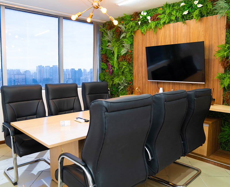 Sala de reunião para atendimento com hora marcada